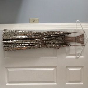 A sparkly gold party dress from Nordstrom